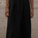 Camille Skirt - Noir Silk & Hemp - Heidi Merrick