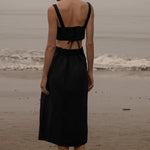 Calvi Top - Noir Silk & Hemp - Heidi Merrick