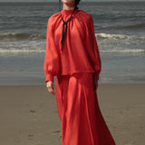 Verse Top - Vermilion Tissue Linen - Heidi Merrick