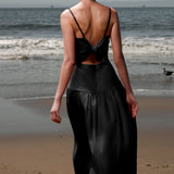 Garden Dress - Black Linen