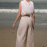 Chaplin Pant - Cream Ticking Stripe - Heidi Merrick