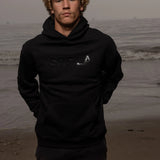 SRF LA Unisex Hoodie - Black on Black - Heidi Merrick