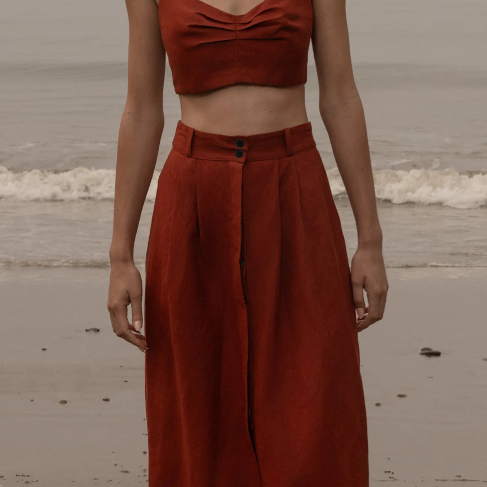 Calvi Top - Sienna Silk & Hemp - Heidi Merrick