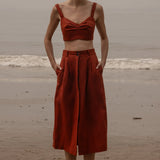 Camille Skirt - Sienna Silk & Hemp - Heidi Merrick
