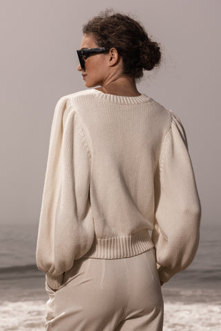 Duchess Sweater - Ivory - Heidi Merrick