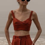 Calvi Top - Sienna Silk & Hemp - Heidi Merrick