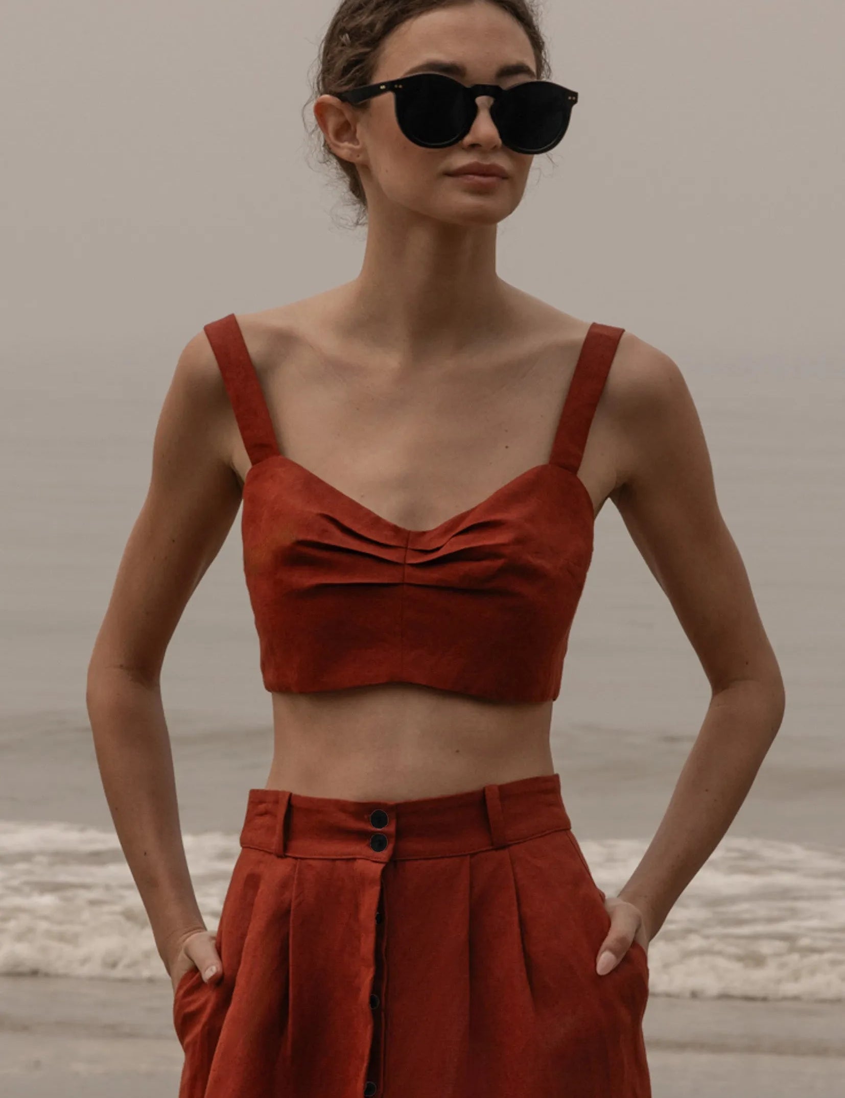 Calvi Top - Sienna Silk & Hemp - Heidi Merrick