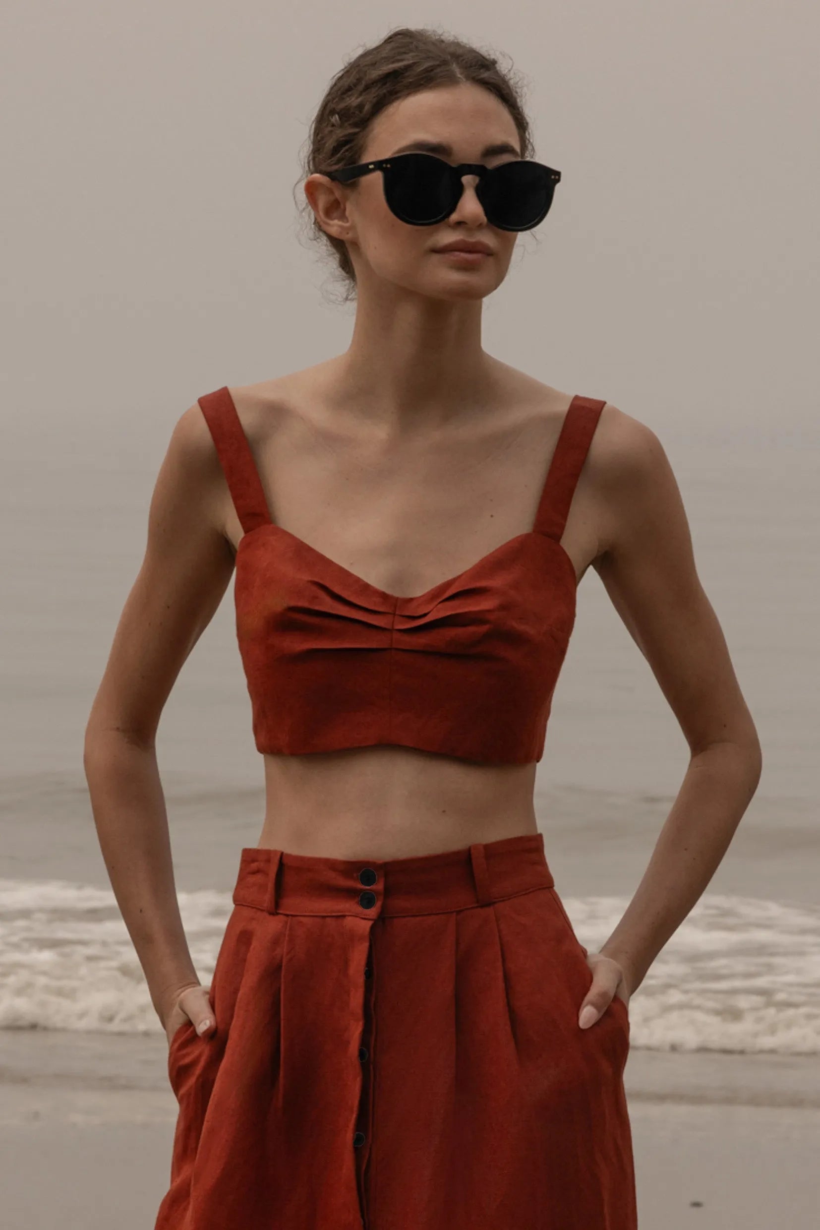 Calvi Top - Sienna Silk & Hemp - Heidi Merrick