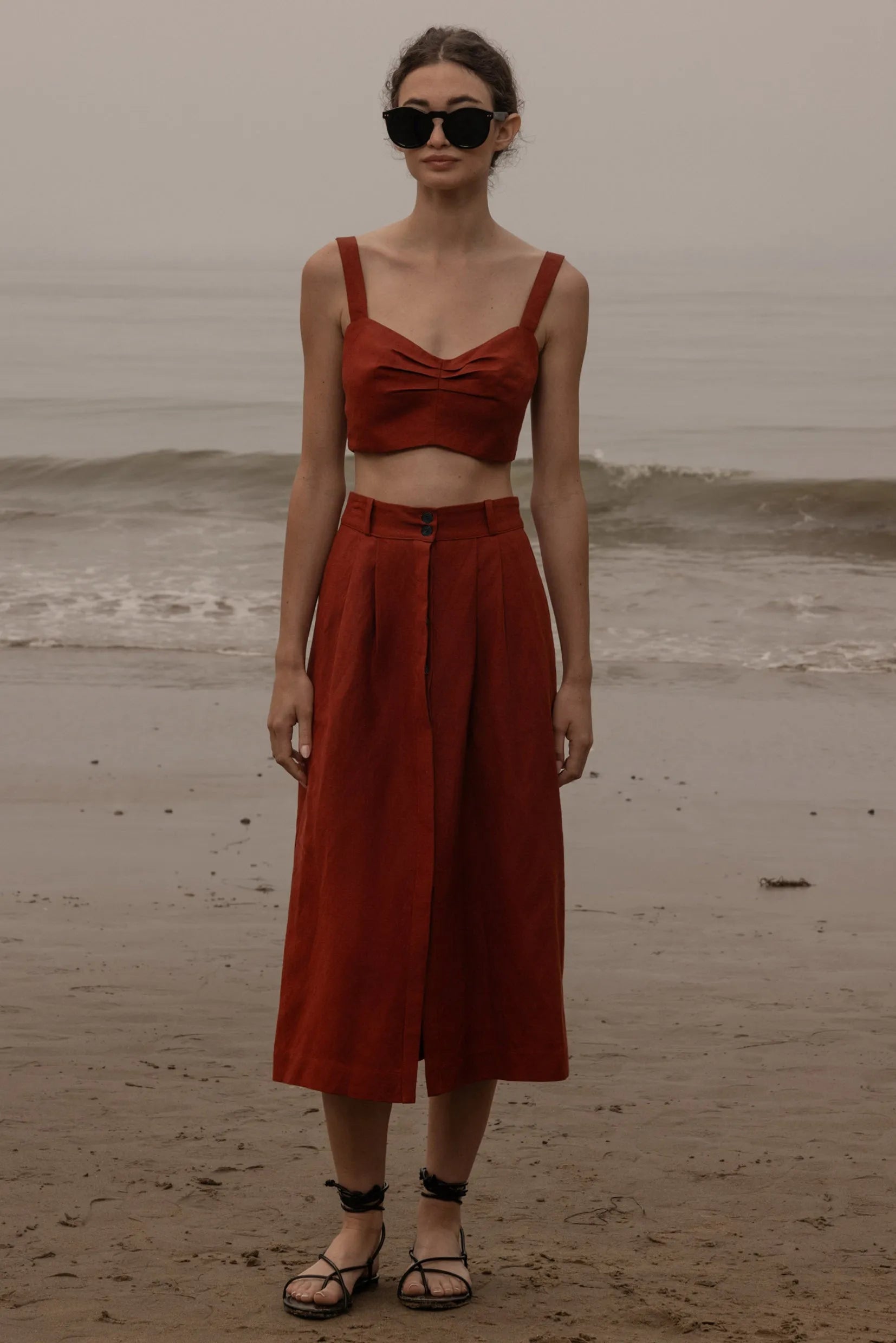 Camille Skirt - Sienna Silk & Hemp - Heidi Merrick