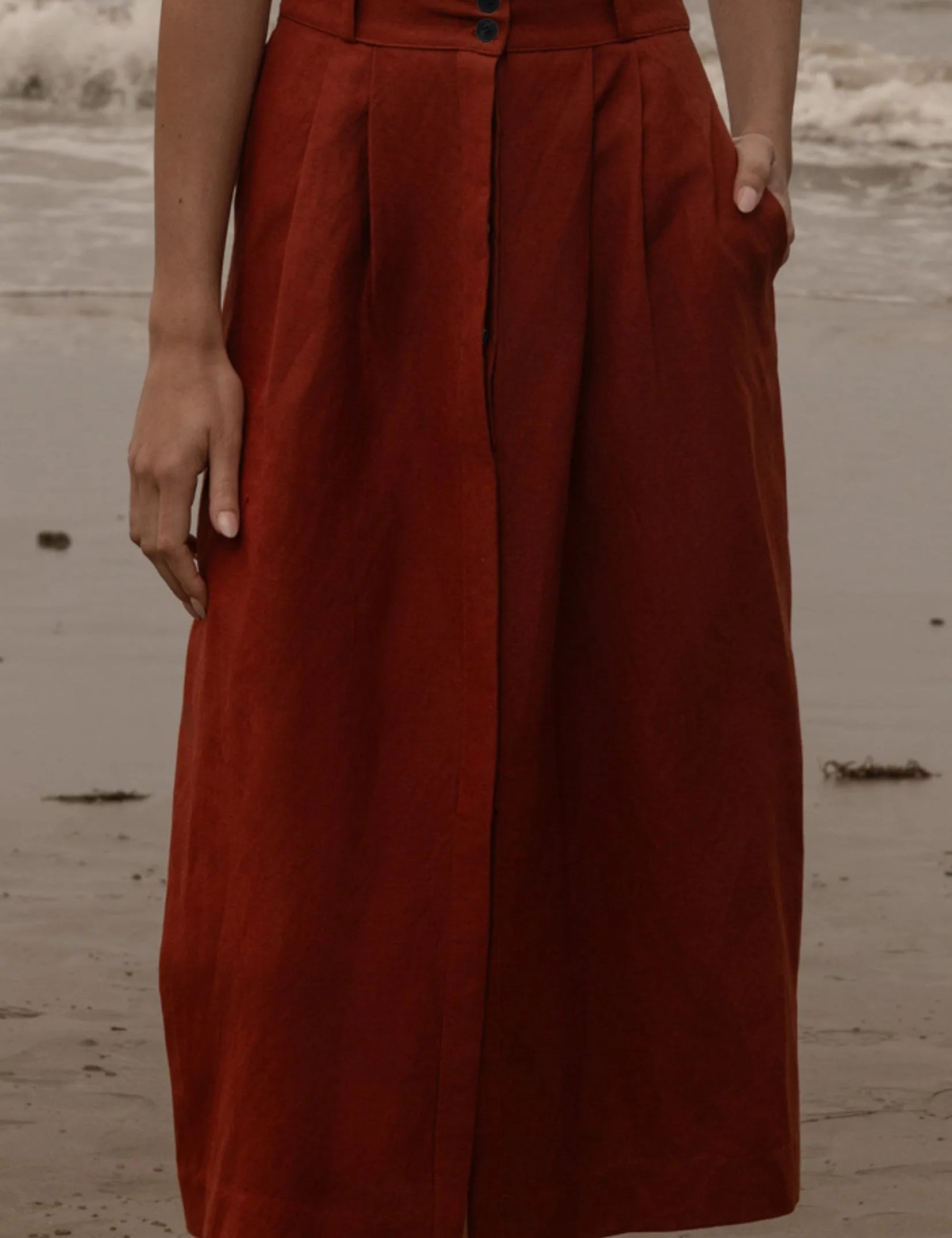 Camille Skirt - Sienna Silk & Hemp - Heidi Merrick