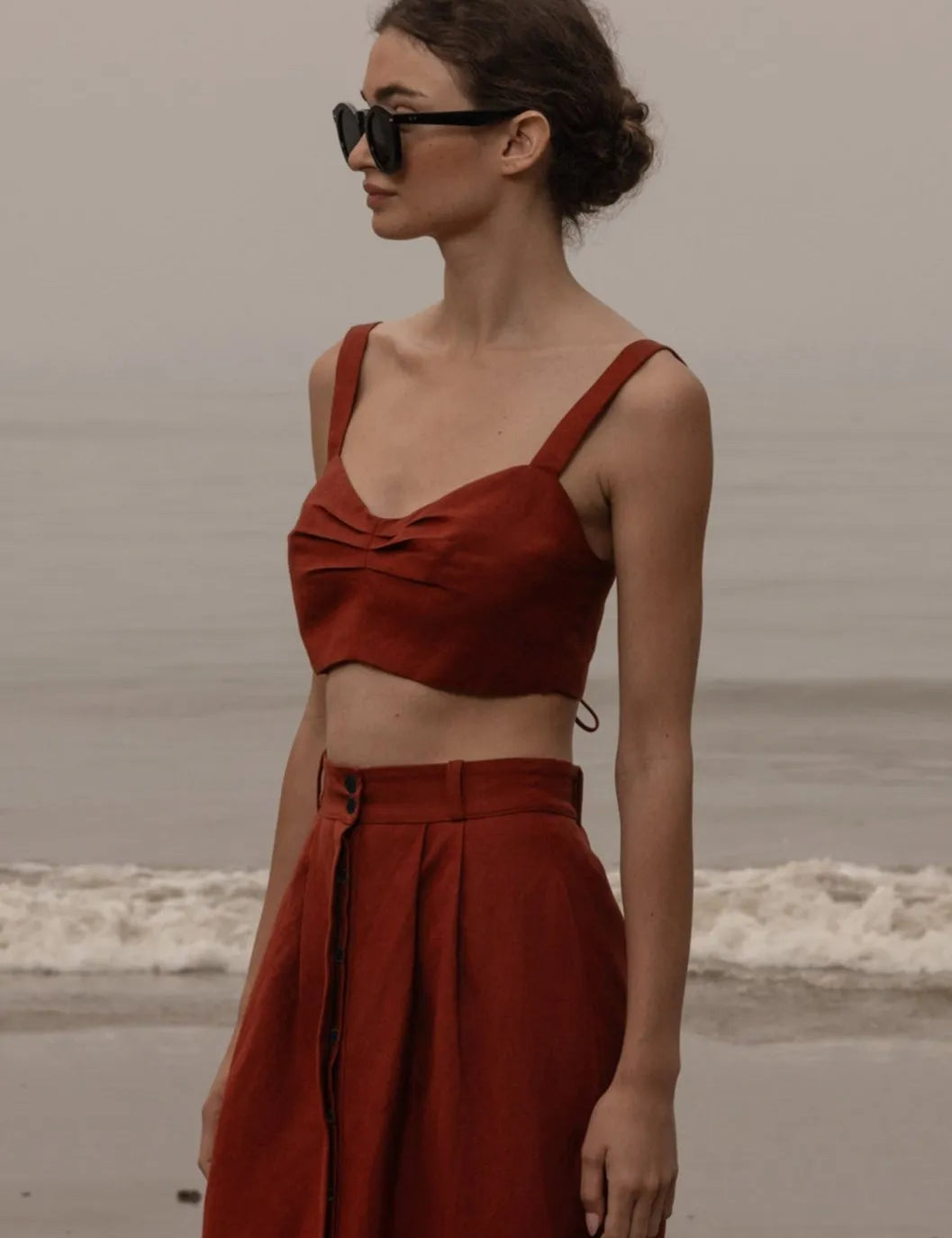 Calvi Top - Sienna Silk & Hemp - Heidi Merrick