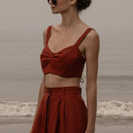 Calvi Top - Sienna Silk & Hemp - Heidi Merrick