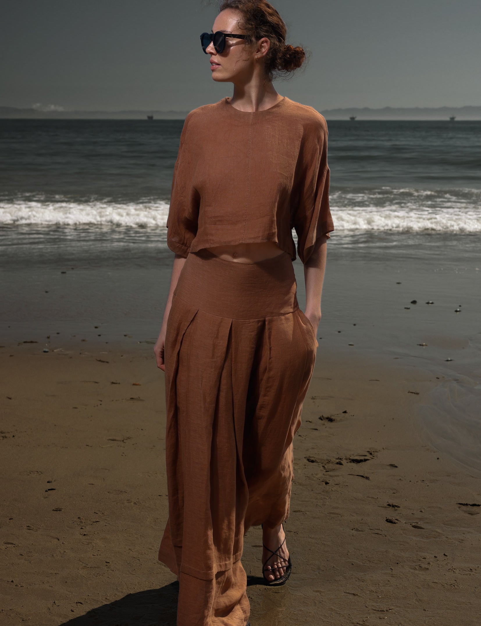 Mojave Top - Sunrise Tissue Linen - Heidi Merrick