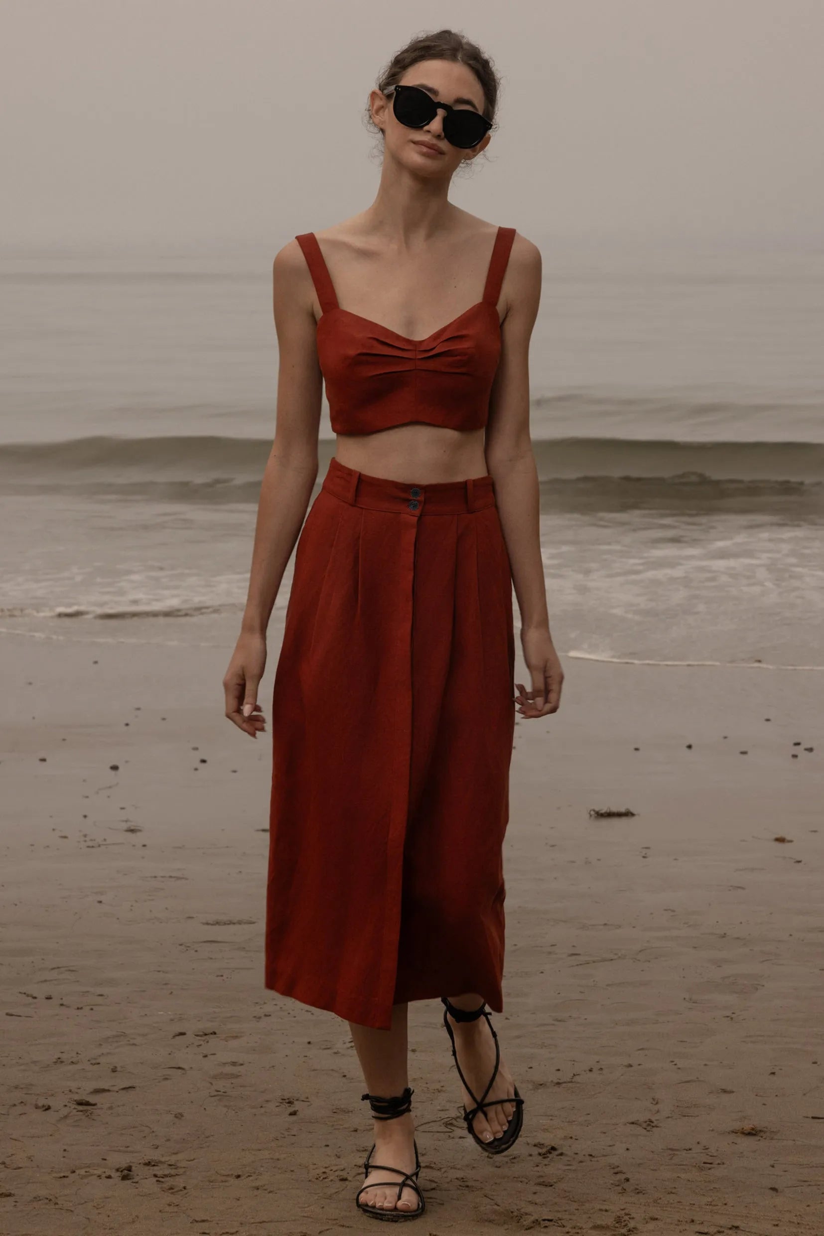 Calvi Top - Sienna Silk & Hemp - Heidi Merrick