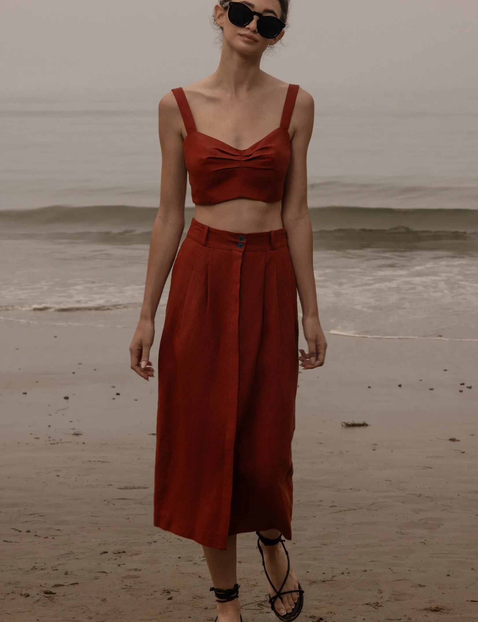 Camille Skirt - Sienna Silk & Hemp - Heidi Merrick