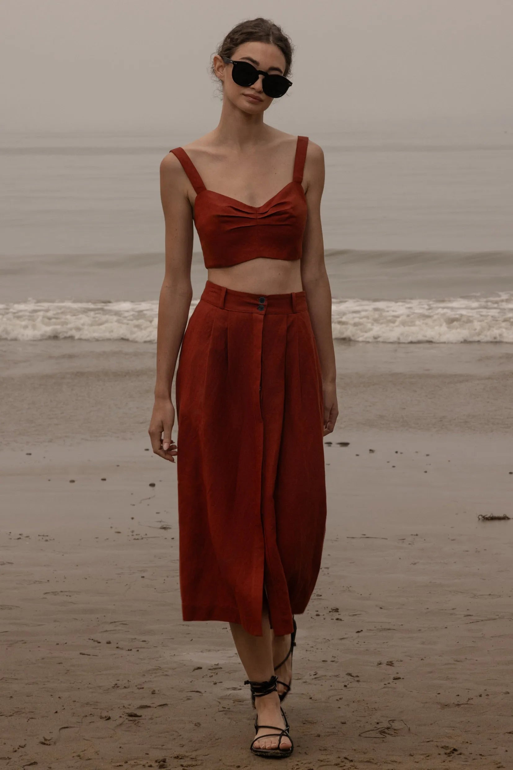 Calvi Top - Sienna Silk & Hemp - Heidi Merrick