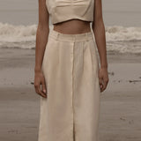 Calvi Top - Ivory Silk & Hemp - Heidi Merrick