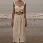 Calvi Top - Ivory Silk & Hemp - Heidi Merrick