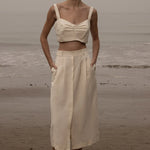 Calvi Top - Ivory Silk & Hemp - Heidi Merrick