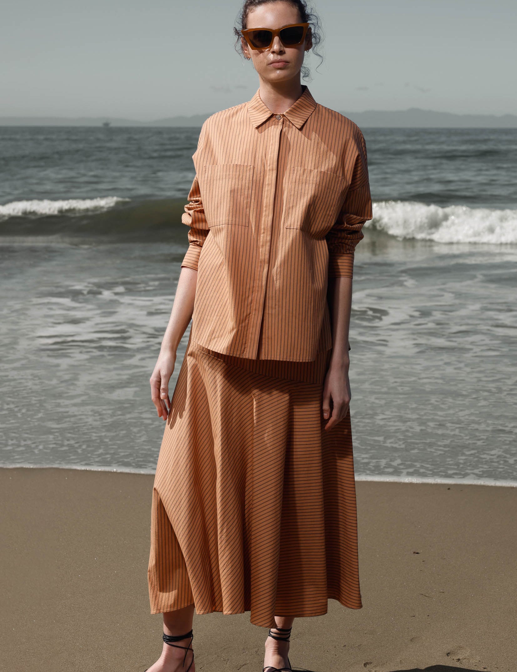 Kite Skirt - Ticking Stripe - Heidi Merrick