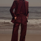 Alix Pant - Burgundy Velvet - Heidi Merrick