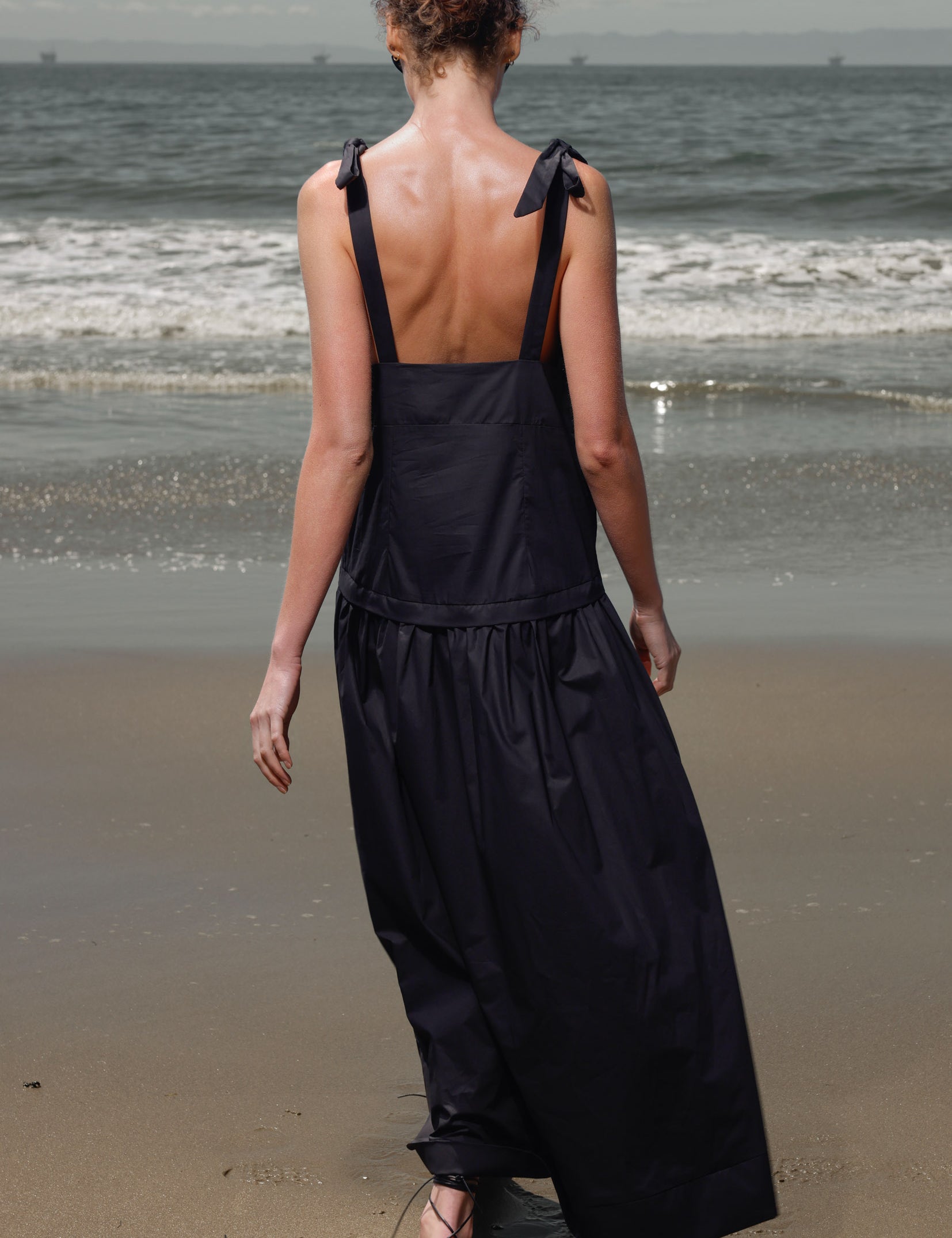 Ballerine Dress - Black Shirting - Heidi Merrick