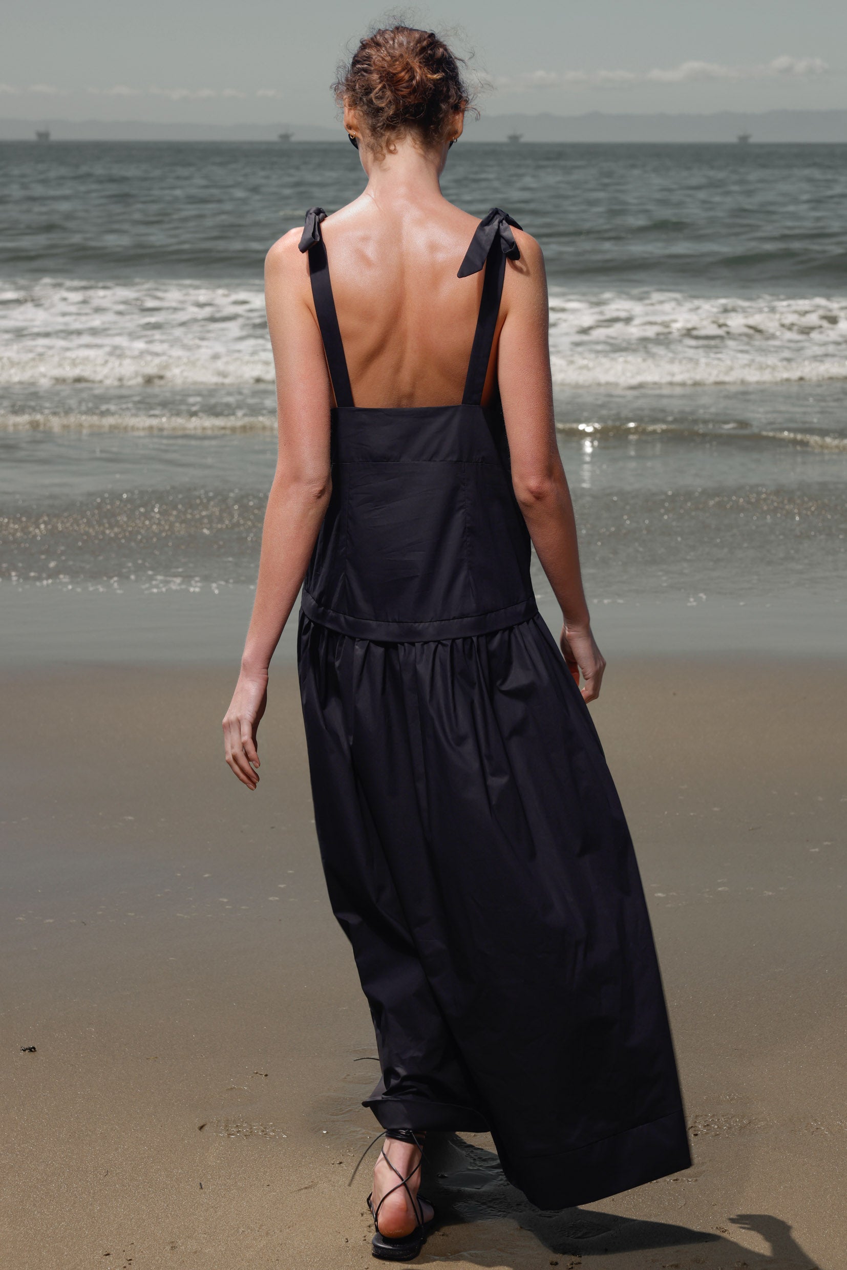 Ballerine Dress - Black Shirting - Heidi Merrick