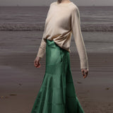 Gale Skirt - Green Moire - Heidi Merrick