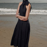 Ginger Dress - Noir Silk & Hemp - Heidi Merrick