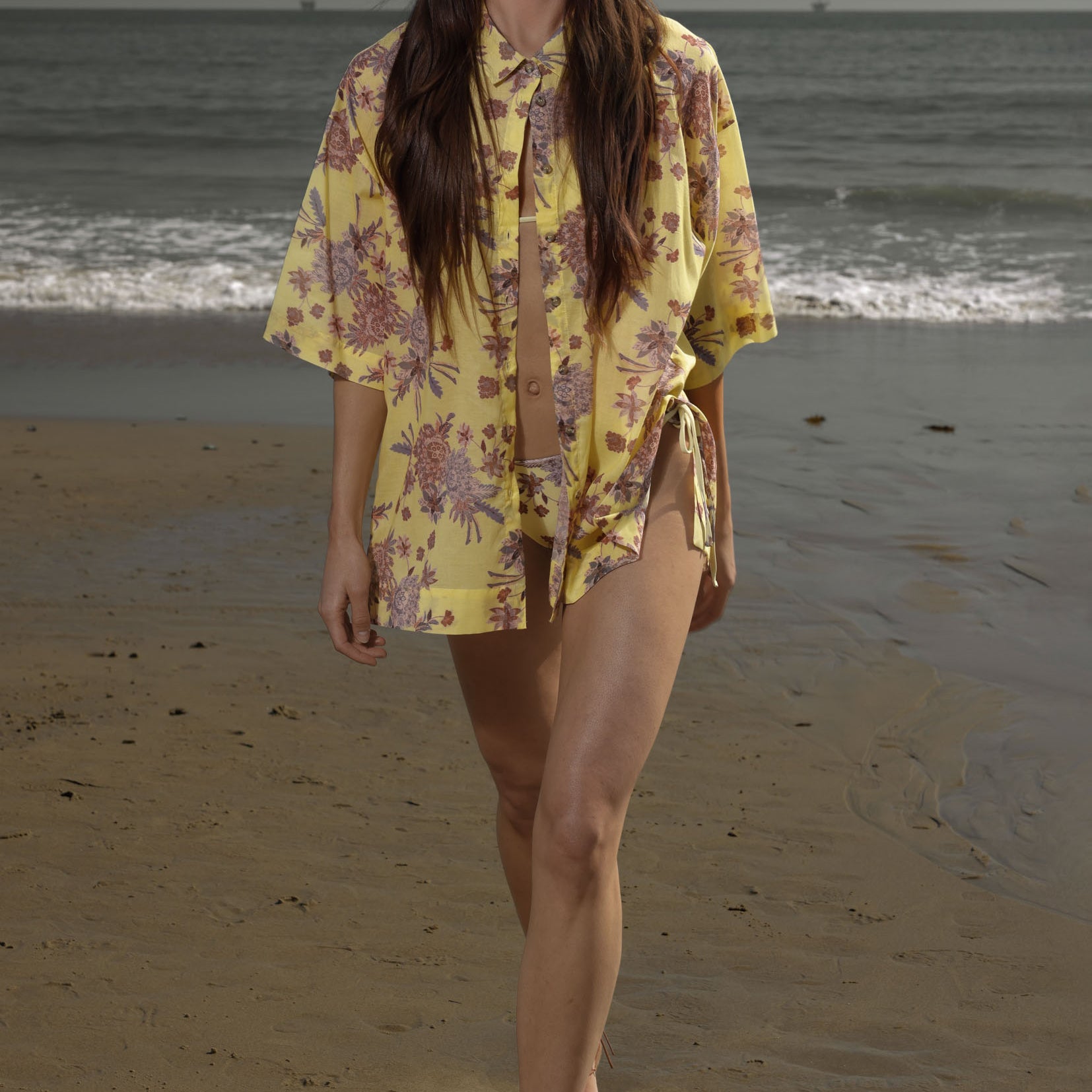 Aloha Shirt - Yellow Batik - Heidi Merrick