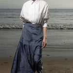 Gale Skirt - Blue Moire - Heidi Merrick