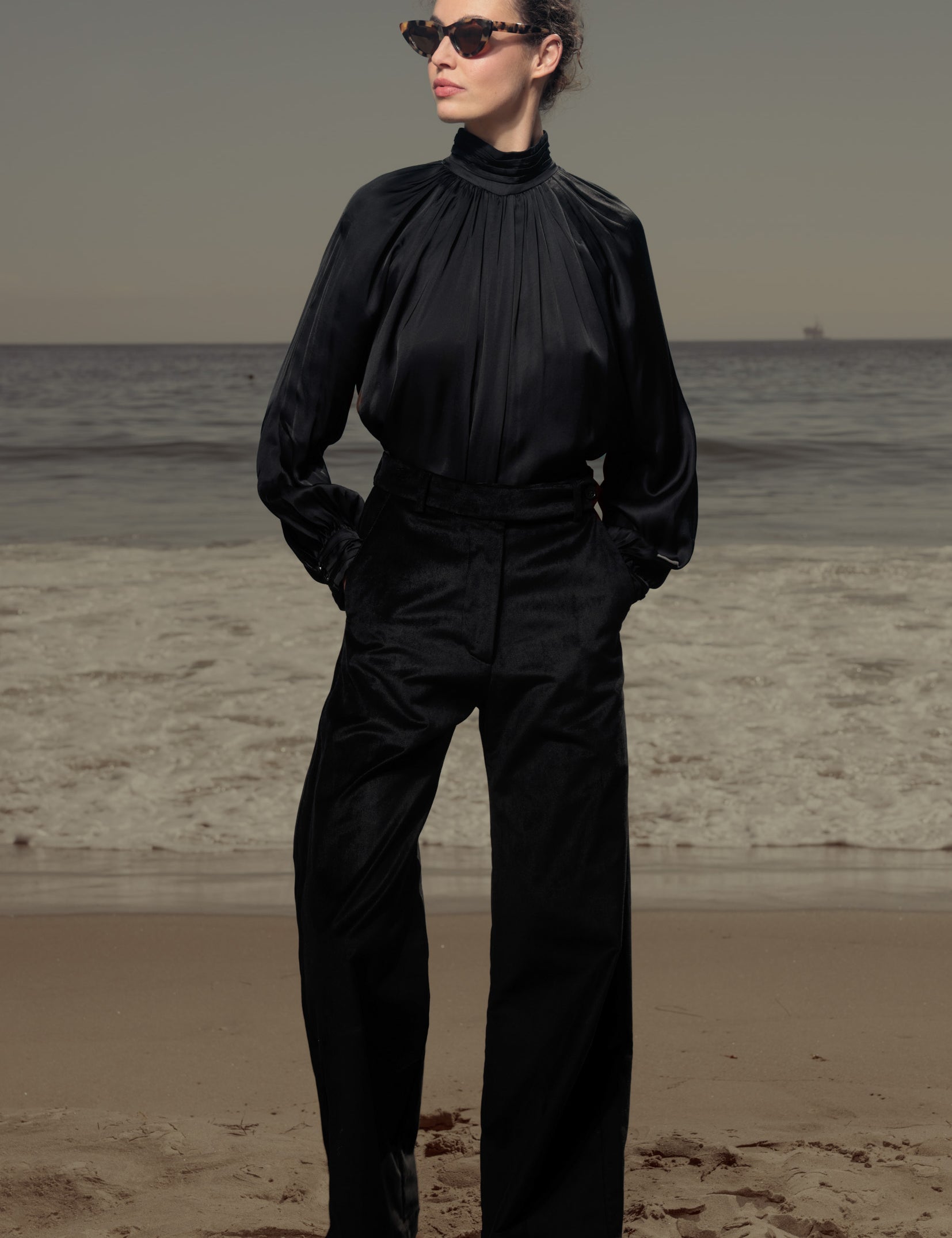 Alix Pant - Noir Velvet - Heidi Merrick