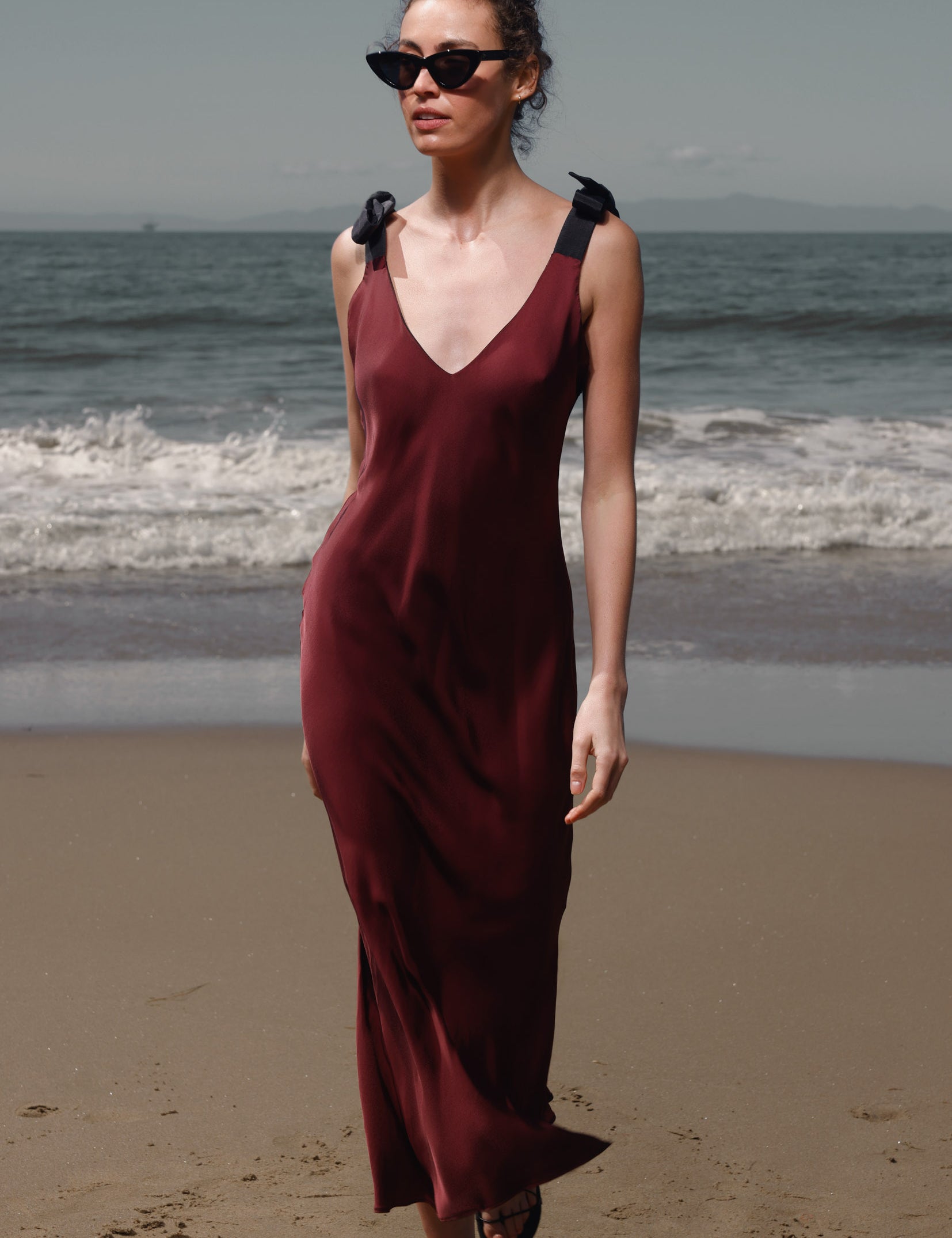 Marion Slip Dress - Burgundy - Heidi Merrick