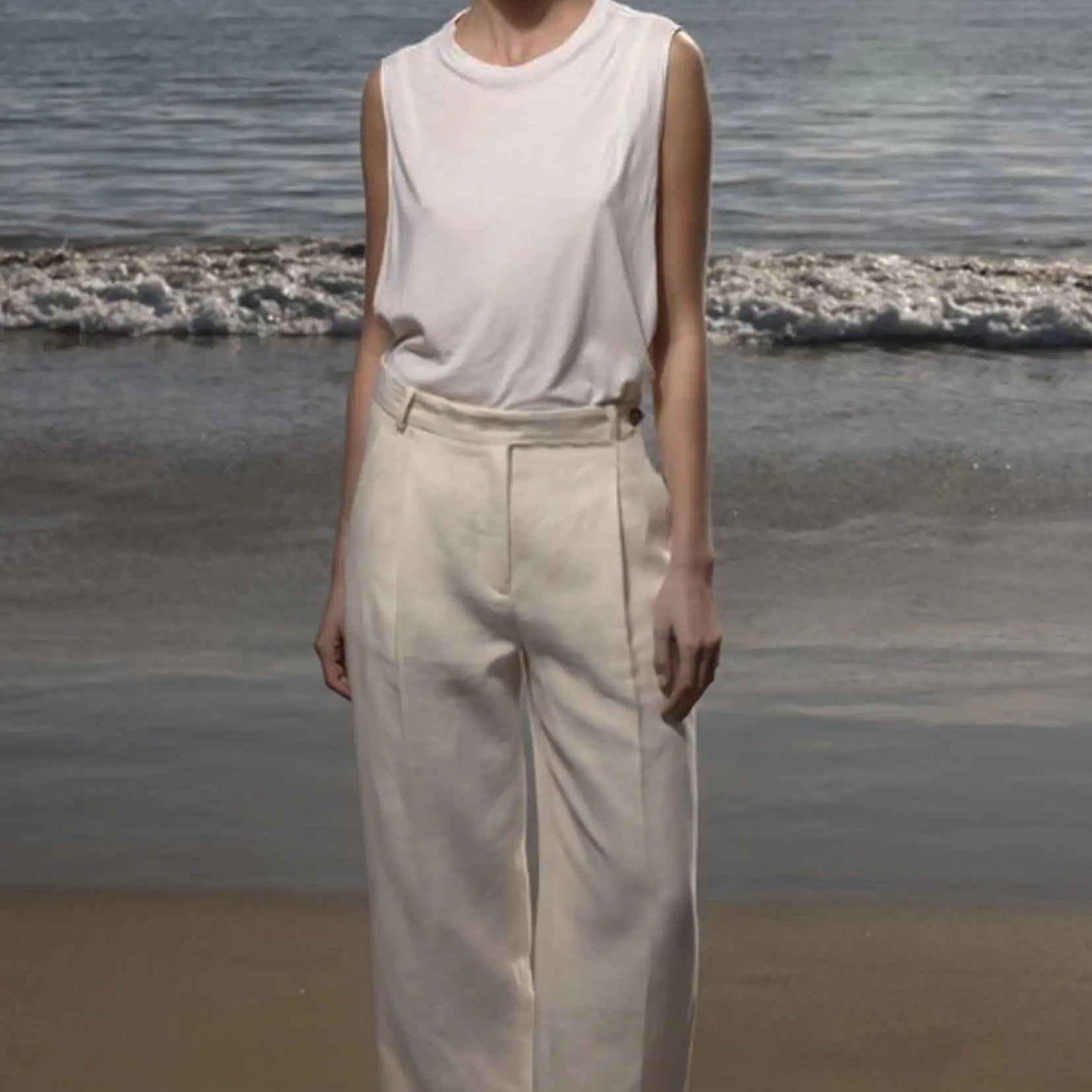Baptise Pant - Ivory Linen - Heidi Merrick