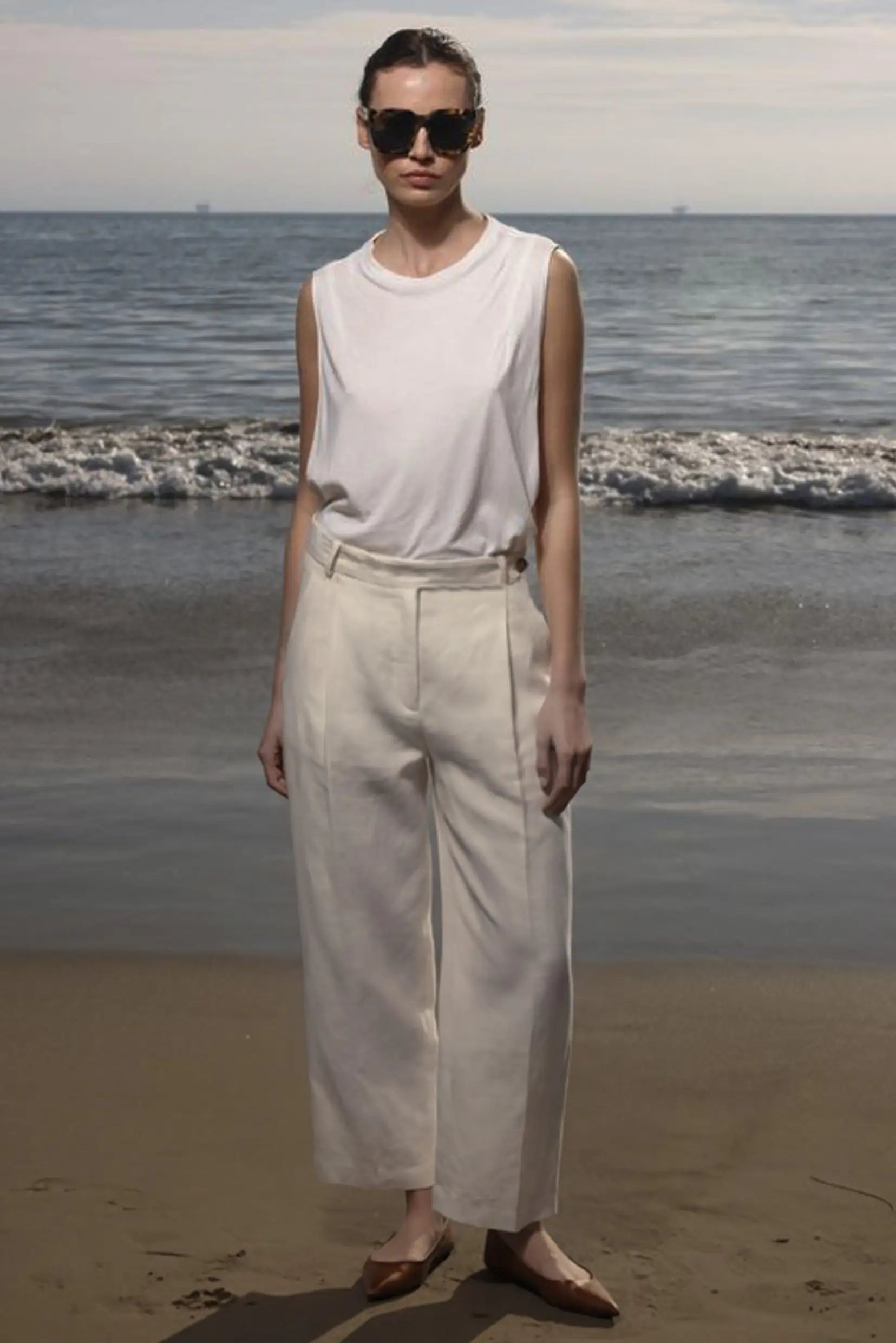 Baptise Pant - Ivory Linen - Heidi Merrick