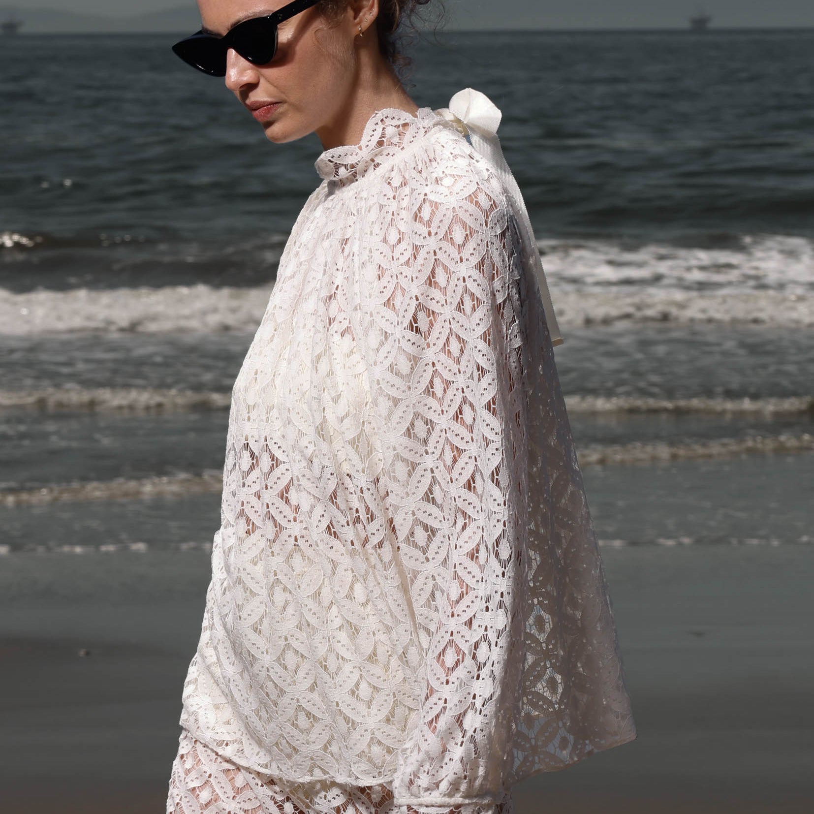 Missive Blouse - Clair de Lune Lace - Heidi Merrick