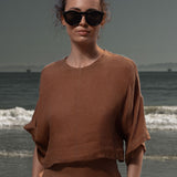 Mojave Top - Sunrise Tissue Linen - Heidi Merrick