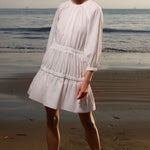 Brooke Dress - White Shirting - Heidi Merrick