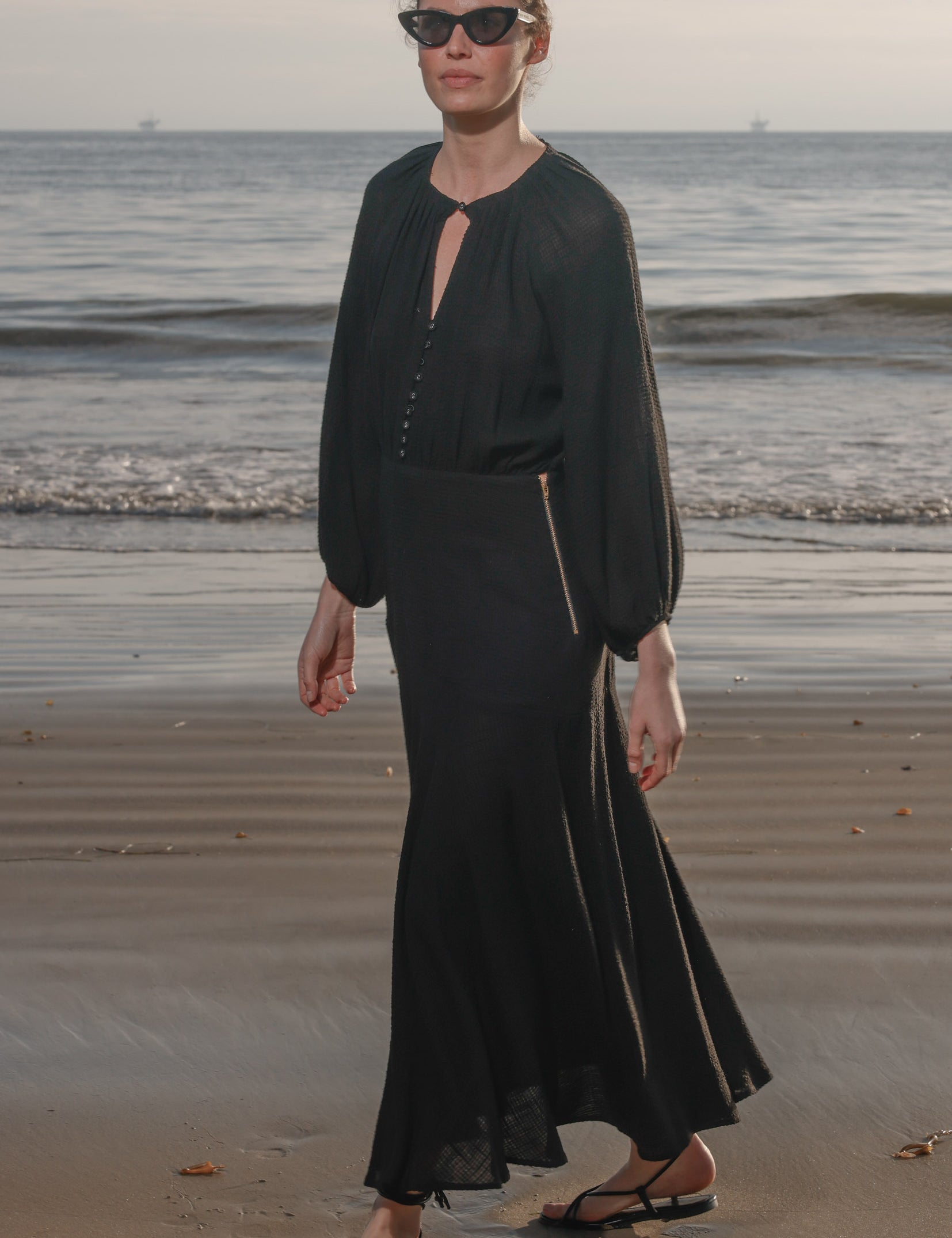 Caprine Dress - Noir - Heidi Merrick