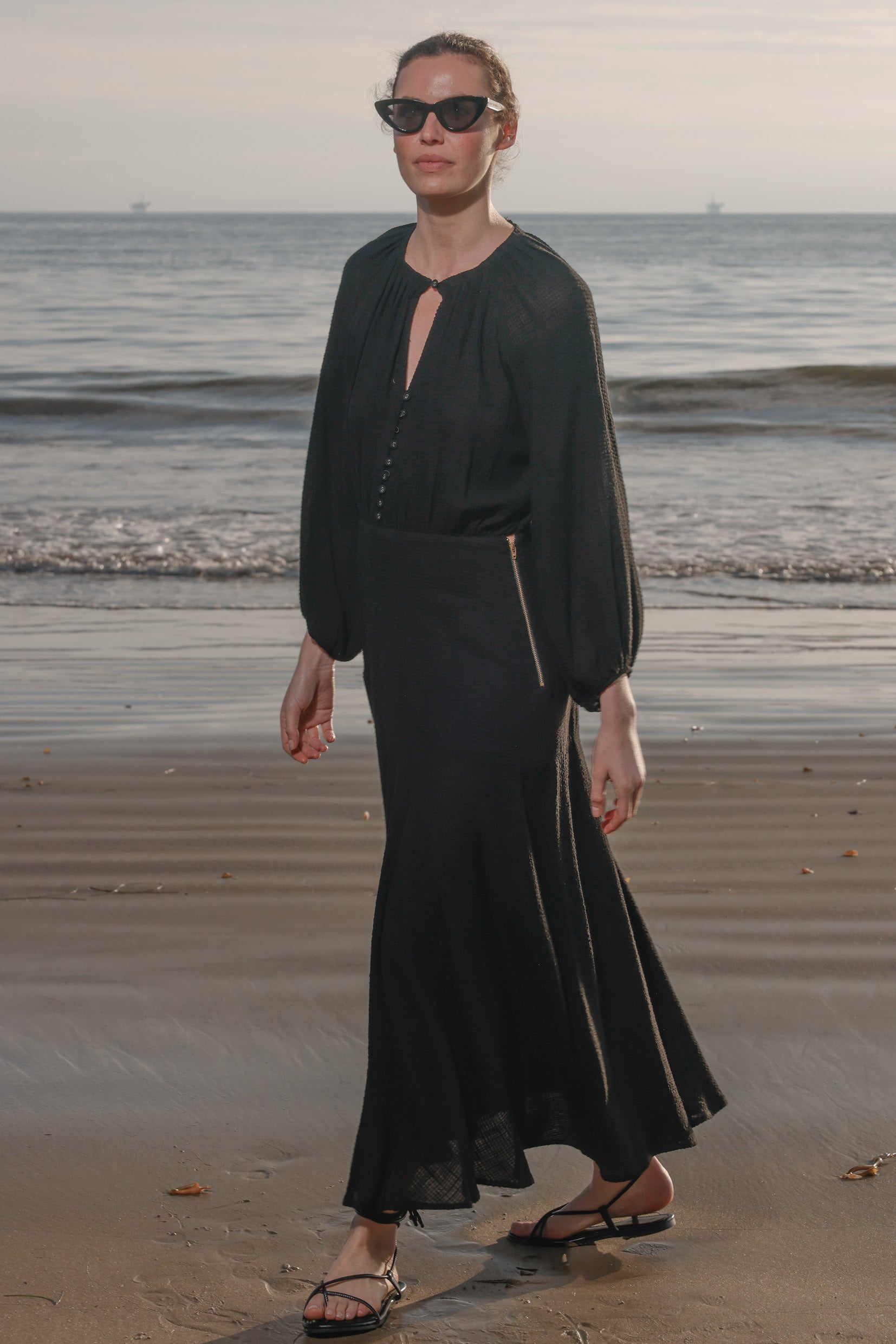 Caprine Dress - Noir - Heidi Merrick