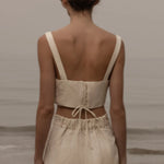 Calvi Top - Ivory Silk & Hemp - Heidi Merrick
