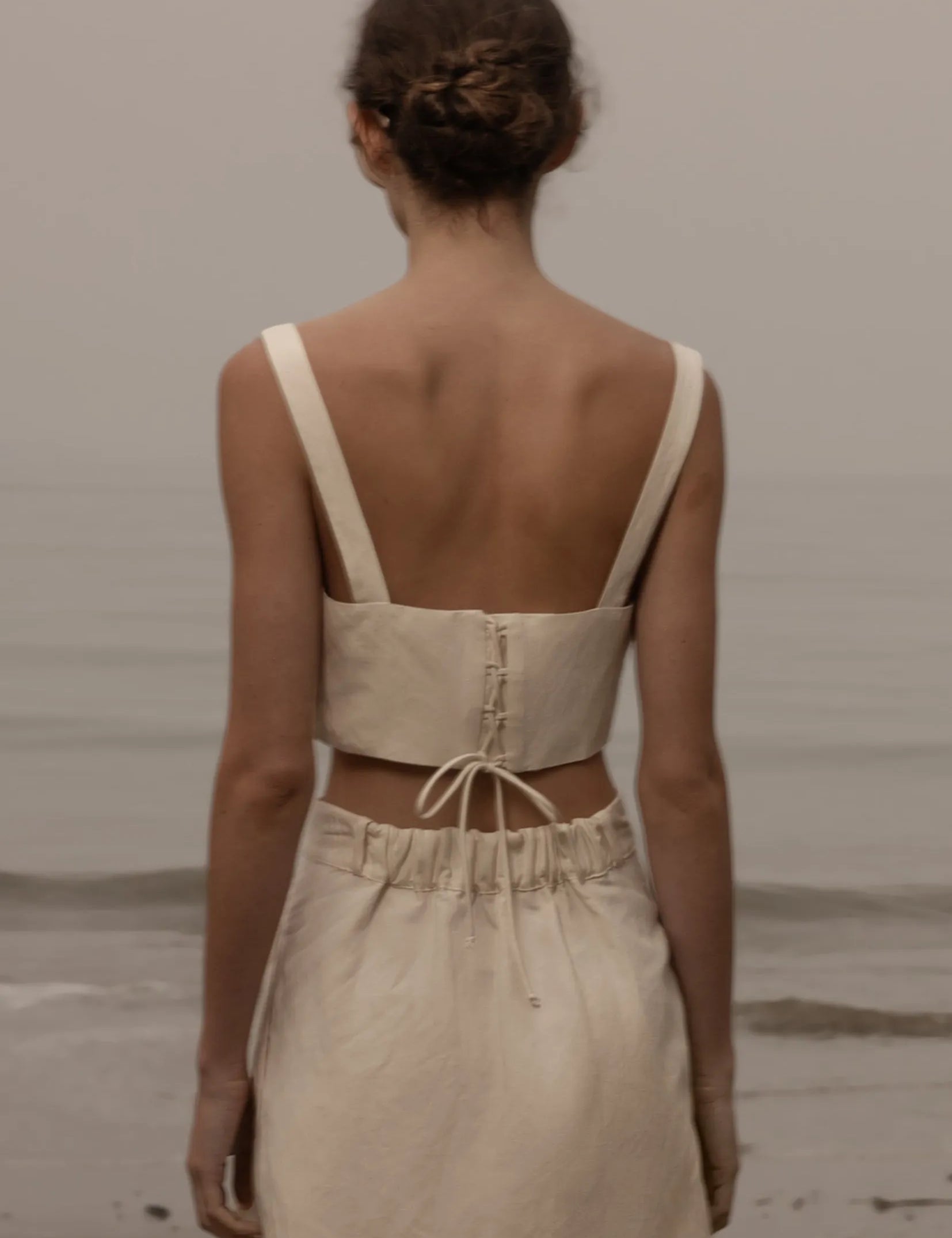 Calvi Top - Ivory Silk & Hemp - Heidi Merrick