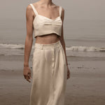 Calvi Top - Ivory Silk & Hemp - Heidi Merrick