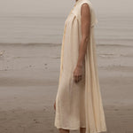 Sespe Dress - Ivory Tissue Linen - Heidi Merrick