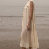 Sespe Dress - Ivory Tissue Linen - Heidi Merrick