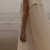 Sespe Dress - Ivory Tissue Linen - Heidi Merrick