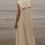 Sespe Dress - Ivory Tissue Linen - Heidi Merrick