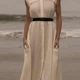 Sespe Dress - Ivory Tissue Linen - Heidi Merrick