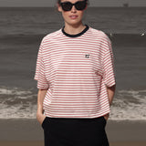 SRF LA Sailor Tee - White & Red Stripes
