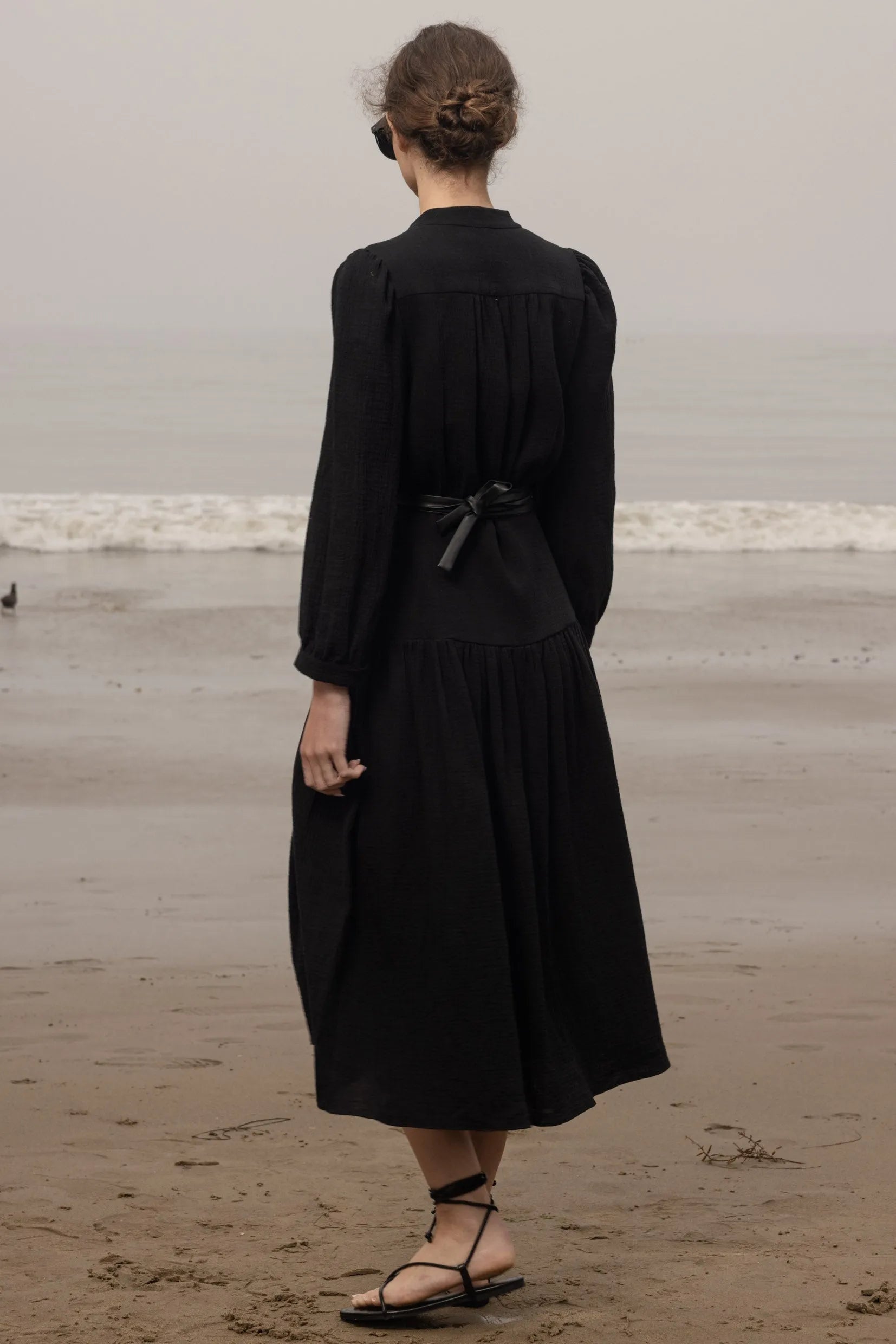 Barcelona Dress - Black Gauze | Heidi Merrick M Barcelona Dress - Black Gauze | Heidi Merrick M